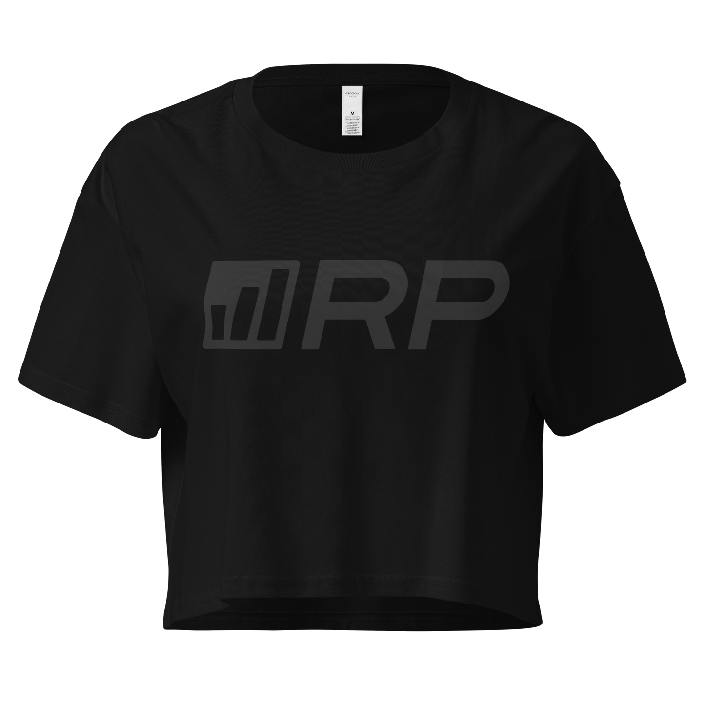 Black on Black Crop Top