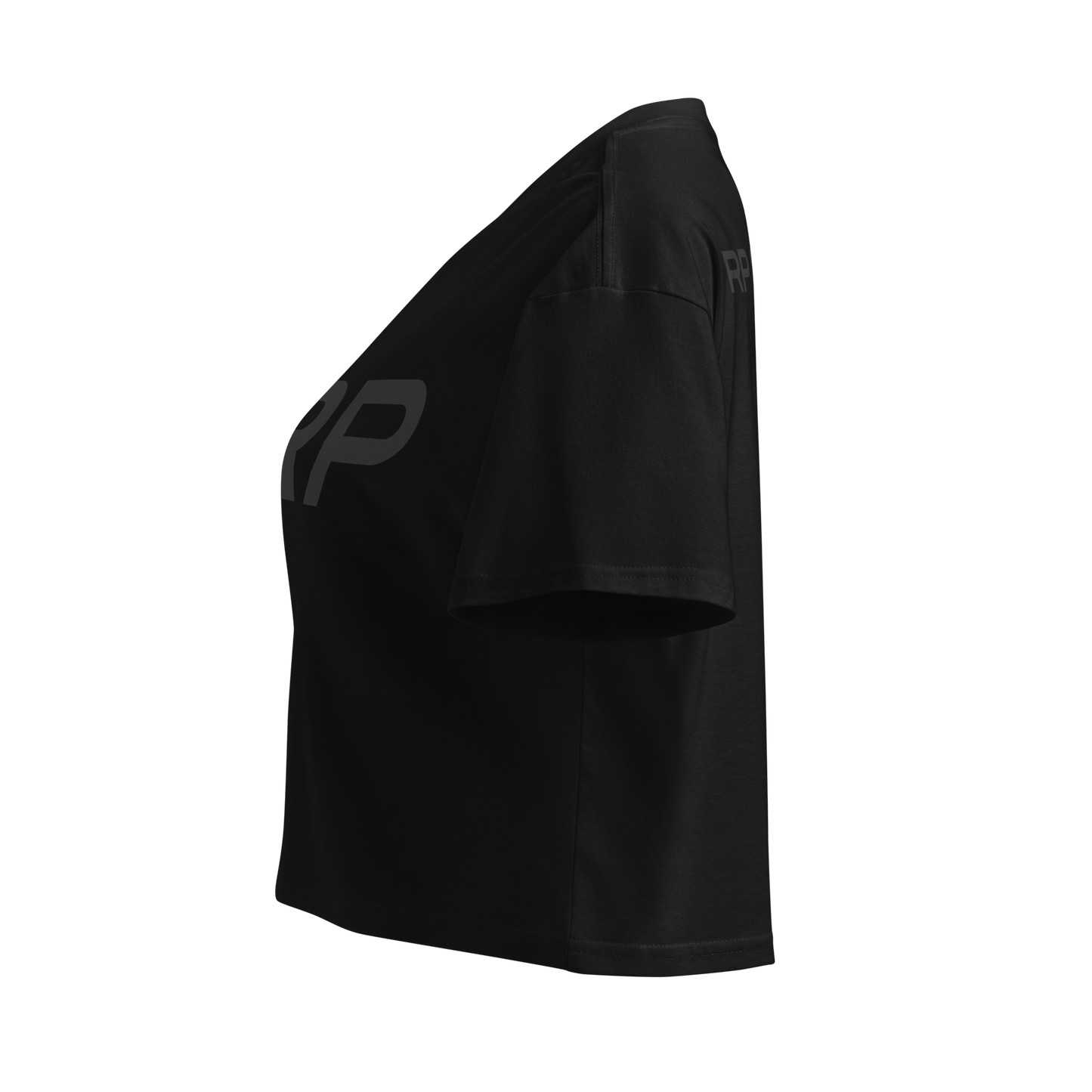 Black on Black Crop Top