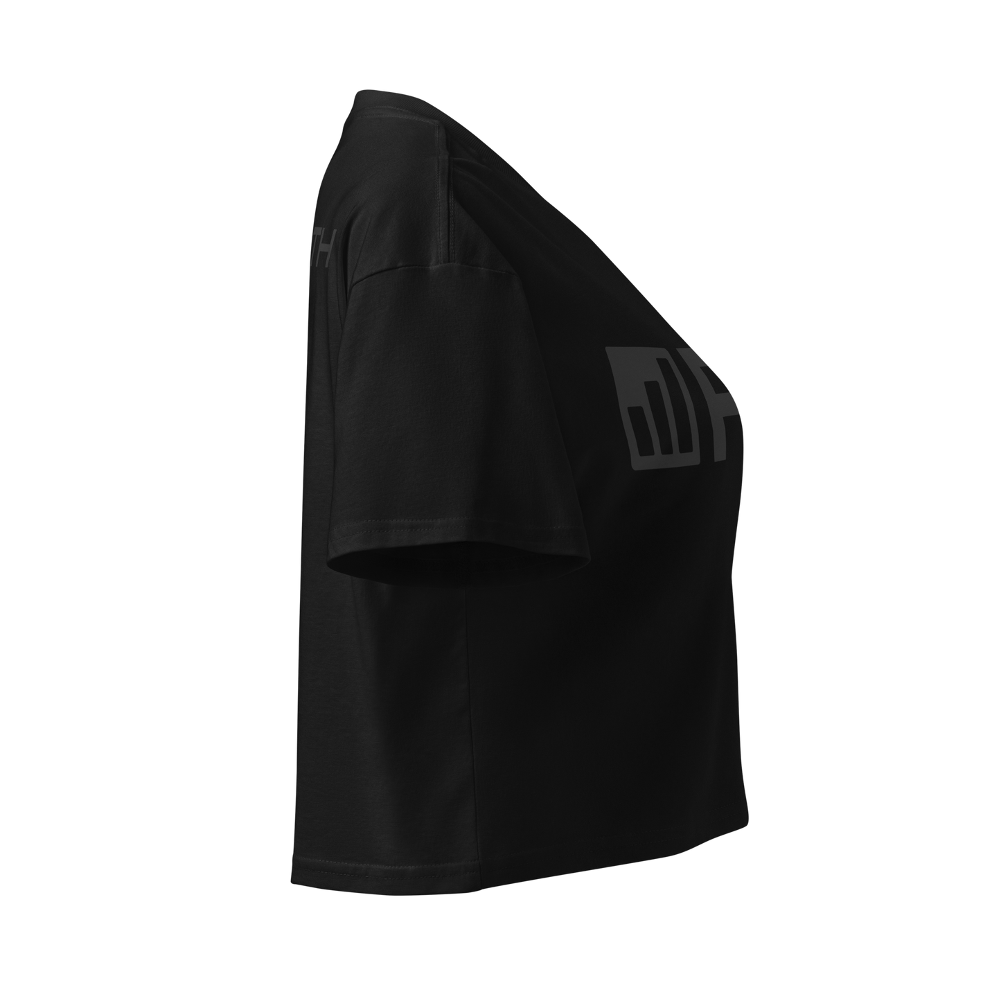 Black on Black Crop Top